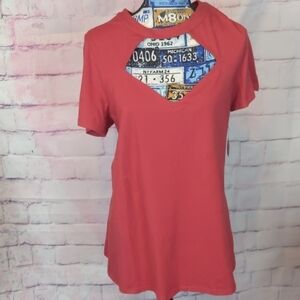 Torrid raspberry keyhole top size 2